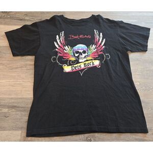 Bret Michaels Pets Rock Men' Black T-Shirt Size large‎ pre-shrunk 100% cotton